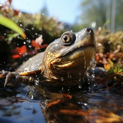 Obraz premium frog in the water