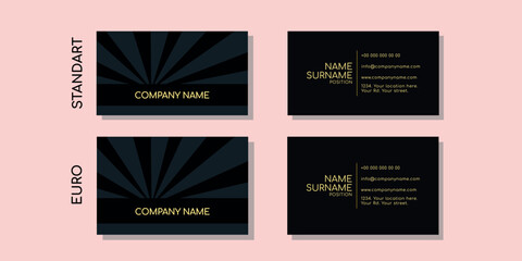 Business card template design. address. name. surname. phone number. A minimal elegant set of creative brand contact information in a vector illustration. blue shades. unusual style.