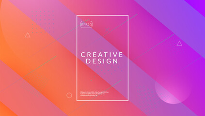 Fototapeta premium 3d Background. Tech Business Frame. Blue Modern Design. Vector Shape. Curve Spectrum Composition. Geometry Page. Flat Landing Page. Pink 3d Background