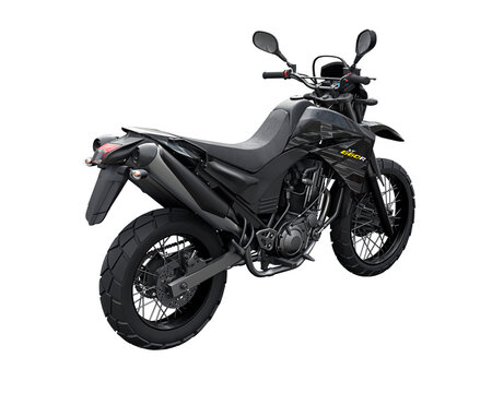Japan, Tokyo. July 28, 2023. Black Yamaha XT660R enduro motorcycle dual purpose on a white background. 3d rendering.