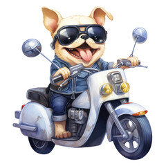French Bulldog Motorcycle