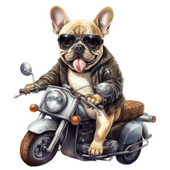 French Bulldog Motorcycle