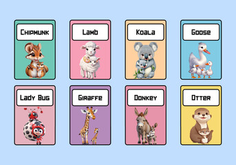 FARM ANIMALS • Editable Montessori Cards • Animals Flash Cards PDF Printable • Animals Flash Cards for Preschool Toys 
