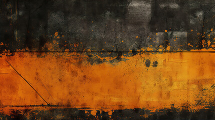 Abstract Orange Grey Black Metal Danger Grunge Aged Texture Background