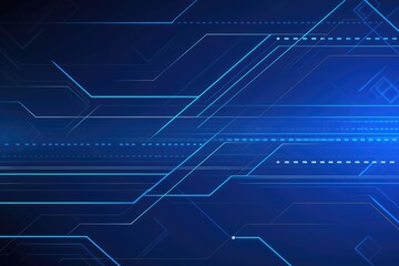 Blue tech circuit board lines background. Generative ai