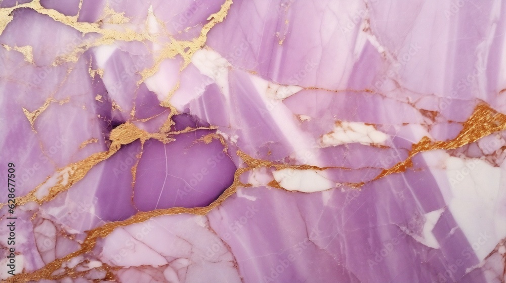 Poster Generative AI : Mauve liquid watercolor background with golden glitter splash. Pastel violet marble alcohol ink drawing effect. Vector illustration of abstract stylish fluid art amethyst backdrop.