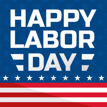 social media post template event labor day american flag color background