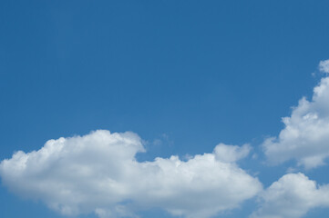 Blue sky with clouds. Tranquil natural scenery