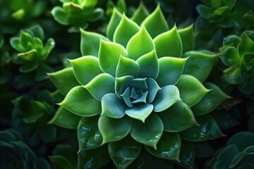 Close-up view of a succulent plant.