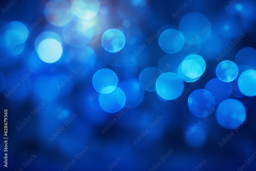 Leinwandbilder generative ai : abstract background blue bokeh circles floral summer spring background with bokeh ci