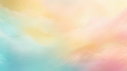 Generative AI : Beautiful abstract wall texture with decorative plaster in grunge style with mixed shades of light blue pink and golden Gentle soft background Wallpaper in pastel colors copy space