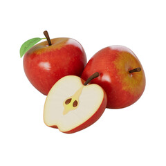 3D Stylized Red Apples