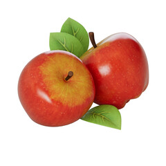 3D Stylized Red Apples