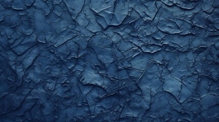 Generative AI : Background image of plaster texture in dark blue tones with light area and an even coating