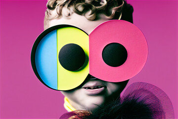kidd katz eyecatching and rad new single, in the style of bright colors, bold shapes, conceptual...