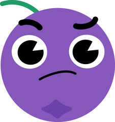 Blueberry Face Confused Thinking