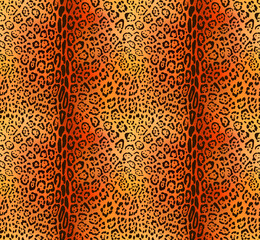 Seamless leopard fur pattern. Natural color. Can be used for fabrics, wallpapers, cover