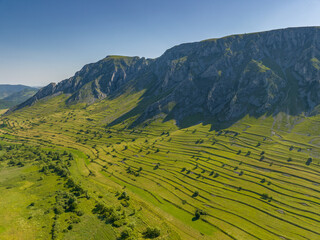 Romania - Torock&oacute; - The amazing Sz&eacute;kelykő hills and rocks from drone view (Original romanian name is: Piatra Secuiului)