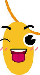 Date Palm Face Tongue Out Wink