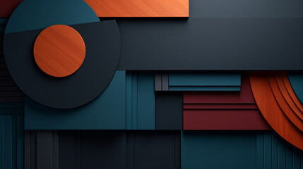 Modern Business Mosaic: Balanced Composition of Business Elements in Saturated Hues