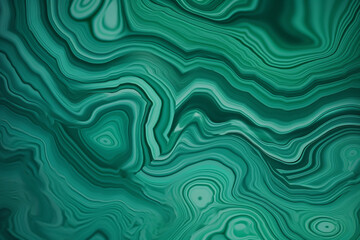 Fototapeta premium Malachite beautiful natural green mineral background. Generative AI