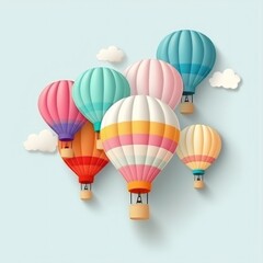 Fototapeta premium Background with air balloons