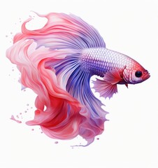 Obraz na płótnie Canvas Beautiful siamese fish isolated