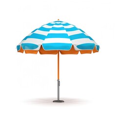 Striped beach umbrella