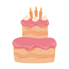 Birthday Cake with candles icon
