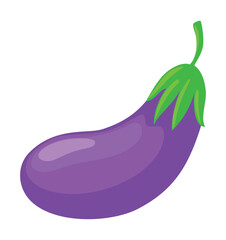 eggplant vegetable icon isolated