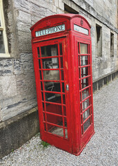 alte rote englische Telefonzelle 