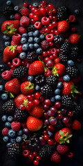 mixed berries, strawberry, blackberry, blueberry, raspberry
