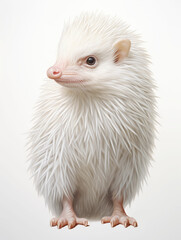 Albino hedgehog pink nose white needles
