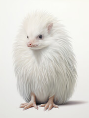 Albino hedgehog pink nose white needles