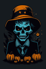 Halloween Pumpkin isolated on white background