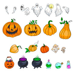 halloween pumpkin set