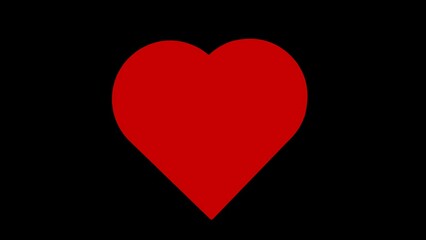 video animation icon heart social media. On a transparent background with zero alpha channel