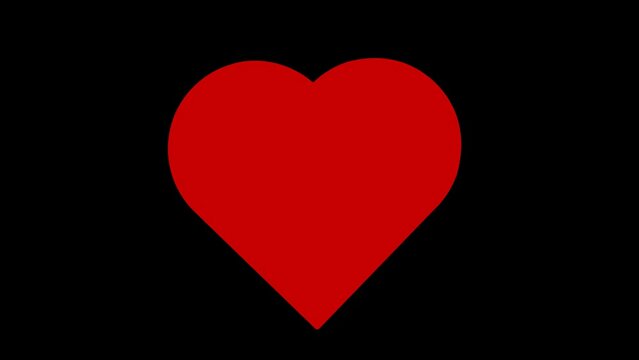 video animation icon heart social media. On a transparent background with zero alpha channel
