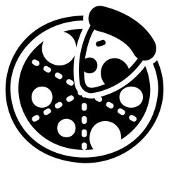  Pizza, glyph icon