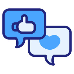  Feedback, blue icon