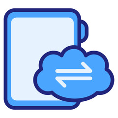  Synchronization, blue icon