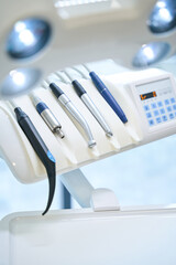 Close up of modern equipment in a dental clinic
