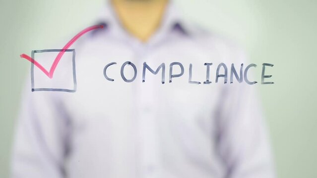 Compliance and Checklist Illustration on transparent surface