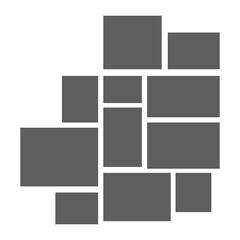 Templates collage frames flat trendy style illustration on white background.