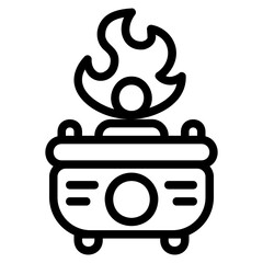  Stove, outline icon