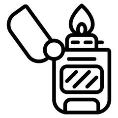  Lighter, outline icon
