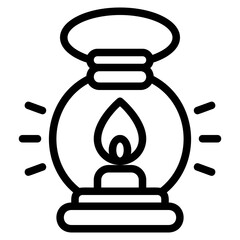  Lantern, outline icon