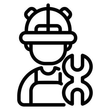 recommend clip art:  Plumber, outline icon