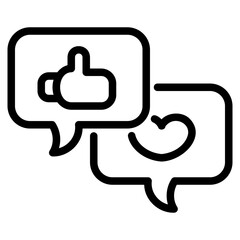  Feedback, outline icon