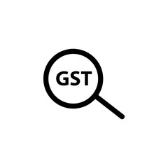 Goods and Service Tax acronym GST,flat illustration on white background..eps